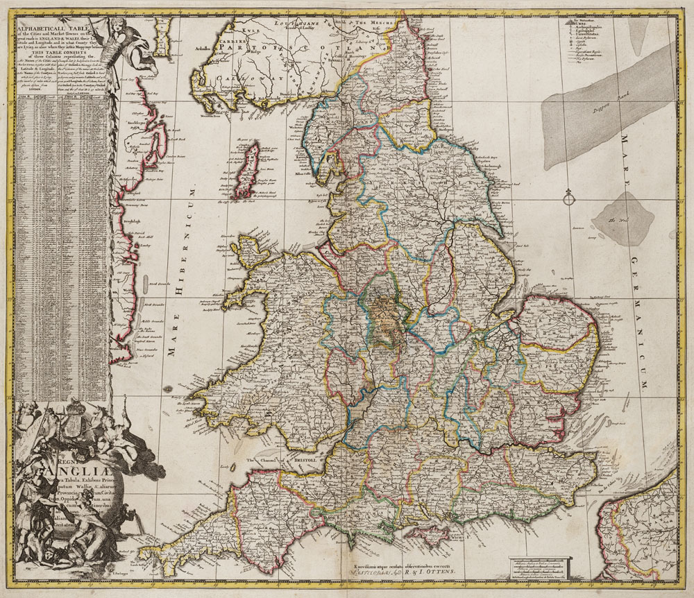 Engeland en Wales 1735 Ottens